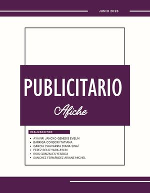 AFICHE PUBLICITARIO