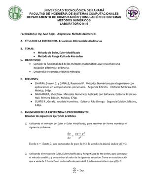 Laboratorio #5 Metodos Numericos