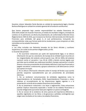 EEFF y Certificados Lad - Dian