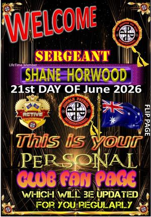 Shane Horwood International Phantom Club A4 Certificate