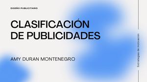Clasificación De Publicidades Amy Duran