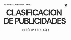 Clasificacion De Publicidades