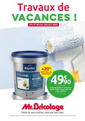 Mr Bricolage Travaux de vacances Juillet 2026