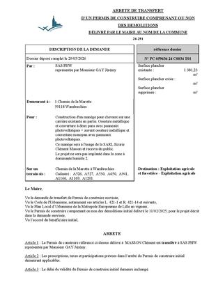 Arrêté 26 291 Chemin De La Marotte