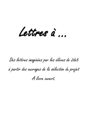 Lettres à