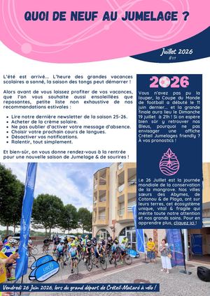Newsletter #39 Juillet 2026