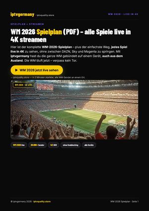 WM 2026 Spielplan – alle Spiele live in 4K streamen