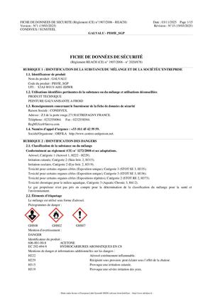 FDS - XM09 Galvanisant Au Zinc
