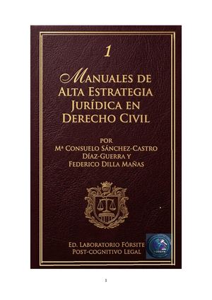 I Manuales De Alta Estrategia Jurídica En Derecho Civil