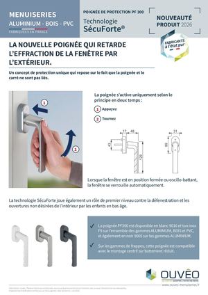 Alu Bois Pvc Nouvelle Poignée Sécu Forte