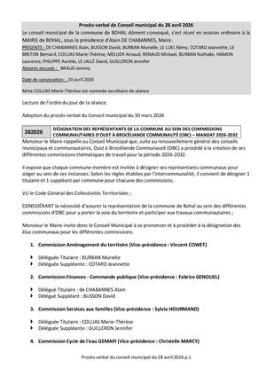 Compte Rendu De Conseil Du 28 04 2026