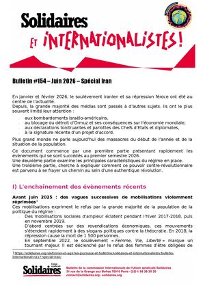 2026 06 #155 Bulletin Spécial Iran