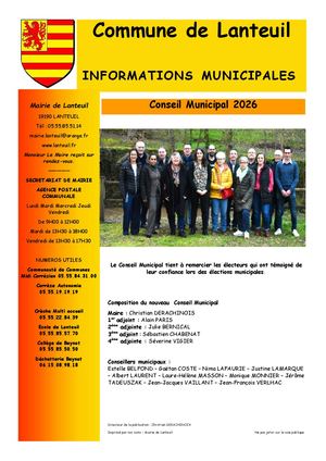 Bulletin municipal Lanteuil Juillet 2026