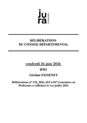 2026 06 26 Recueil Des Délibérations Dm1