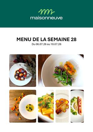 Menu Semainier Semaine 28