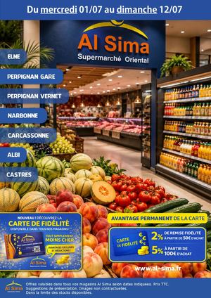 Catalogue Al Sima Du 01 Au 12 Juillet 2026