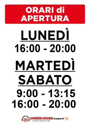 ORARI VENDITA