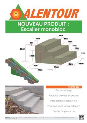 Bloc escalier préfabriqué Alentour