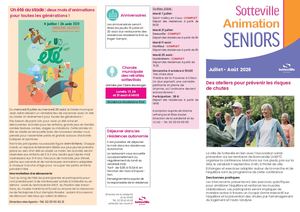 Sotteville Animation Seniors Juillet Août 2026