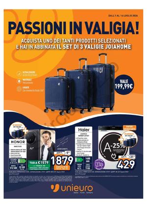 Volantino Unieuro Dall'01 Al 16 Luglio 2026