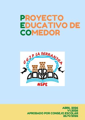 Proyecto Educativo De Comedor V1 2026