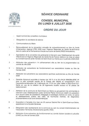 Ordre Du Jour CM 6 juillet 2026