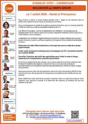 2026 07 01 Declaration Comité Groupe Santé
