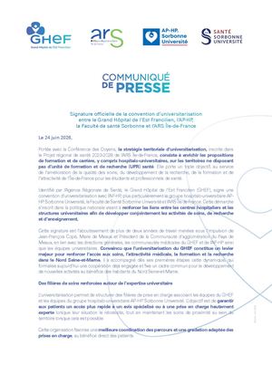 GHEF - Communiqué Signature Universitarisation