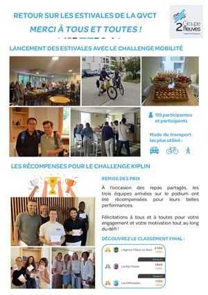 Newsletter Estivales de la QVCT