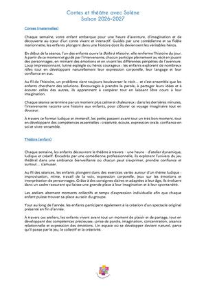 Présentations Théâtre Et Contes Solène De Fombelle Mjc Ermont 2026 2027