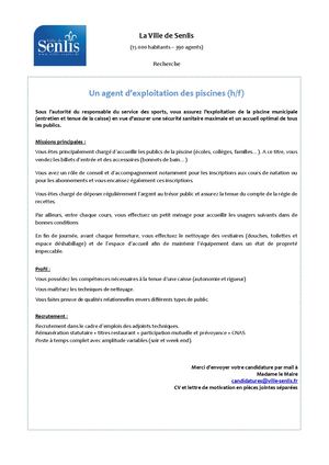 Annonce Agent D'exploitation Des Piscines