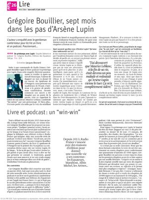 Un printemps avec Arsène Lupin, Grégoire Bouillier / France Inter - Les Equateurs