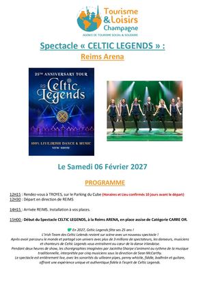Programme Celtic Legends 06 Fév 2027