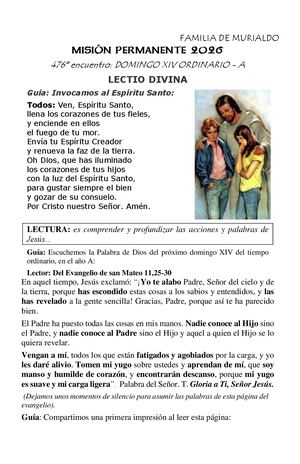 476 Domingo Xiv Ordinario A