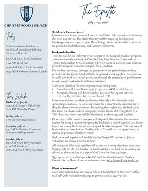 The Weekly Epistle
