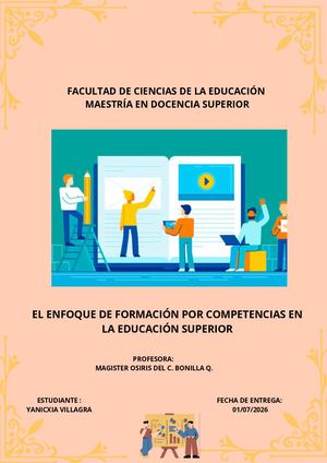 Portafolio Digital El Enfoque De Formación Por Competencias En La Educación Superior