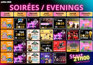 Soirées Camping La Sousta Juillet 2026