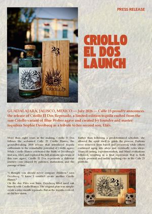 Criollo El Dos Press Release
