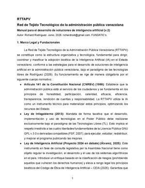 Red de Tejido Tecnológico de la Administración Pública Venezolana. RTTAPV V2. Richard Rodríguez. richardrodr@gmail.com