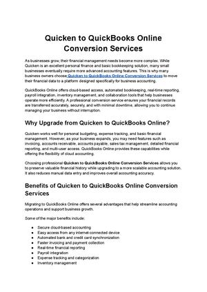 Quickento Quick Books Online Conversion Services