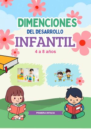 Dimenciones Del Desarrollo Infantil 4 8 Años