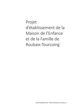 Projet éTablissement Mef Roubaix Tourcoing Version Définitive