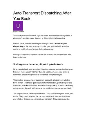 Cross Country Car Shipping: What Happens After You Book?