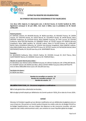 2026 18 Decisions Budgetaires Modificatives PM