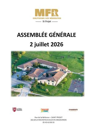 MFR Saint Projet Livret AG Juin 2026