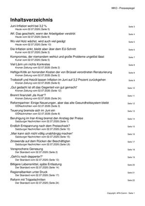 Pressespiegel 20260702