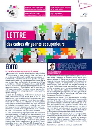 Lettre des Cadres Dirigeants et Supérieurs N°5 Juillet 2026