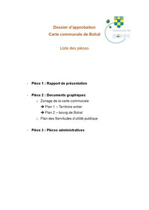 0 Liste Des Pieces Du Dossier Approb