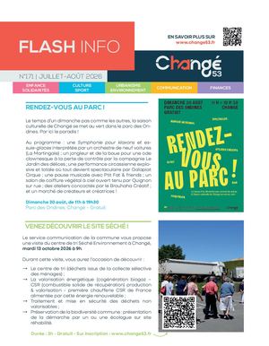 Flash Info juillet-août 2026