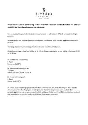 Conditions BENL - Vente Flash Ete 26